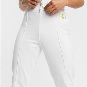 River Island High Waisted Slogan Sweatpants | SM